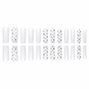 image:imageBABALAL Press On Nails Extra Long Square Fake Nails White French Tip with Black Star amp Silver Rhinestone Chain Design Glossy Y2K Glue On Nails Reusable 24PcsBNB216