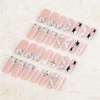 image:imageBABALAL Press On Nails Extra Long Square Fake Nails White French Tip with Black Star amp Silver Rhinestone Chain Design Glossy Y2K Glue On Nails Reusable 24PcsBNB20801