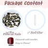 image:imageBABALAL Press On Nails Extra Long Square Fake Nails White French Tip with Black Star amp Silver Rhinestone Chain Design Glossy Y2K Glue On Nails Reusable 24PcsBNB21001