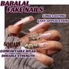 image:imageBABALAL Press On Nails Extra Long Square Fake Nails White French Tip with Black Star amp Silver Rhinestone Chain Design Glossy Y2K Glue On Nails Reusable 24PcsBNB219