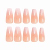 image:imageBABALAL Press On Nails Extra Long Square Fake Nails White French Tip with Black Star amp Silver Rhinestone Chain Design Glossy Y2K Glue On Nails Reusable 24PcsBNB212