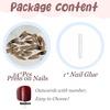image:imageBABALAL Press On Nails Extra Long Stiletto Fake Nails Black Marble with Gothic Lace amp Y2k Charm Glossy Dark Edgy Glue On Nails for Women and Girls 24PcsANG20402