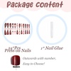 image:imageBABALAL Press On Nails Extra Long Stiletto Fake Nails Black Marble with Gothic Lace amp Y2k Charm Glossy Dark Edgy Glue On Nails for Women and Girls 24PcsANG20412