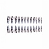 image:imageBABALAL Press On Nails Extra Long Stiletto Fake Nails Black Marble with Gothic Lace amp Y2k Charm Glossy Dark Edgy Glue On Nails for Women and Girls 24PcsANG20408