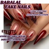 image:imageBABALAL Press On Nails Extra Long Stiletto Fake Nails Black Marble with Gothic Lace amp Y2k Charm Glossy Dark Edgy Glue On Nails for Women and Girls 24PcsANG20411