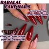 image:imageBABALAL Press On Nails Extra Long Stiletto Fake Nails Black Marble with Gothic Lace amp Y2k Charm Glossy Dark Edgy Glue On Nails for Women and Girls 24PcsANG20410