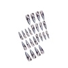 image:imageBABALAL Press On Nails Extra Long Stiletto Fake Nails Black Marble with Gothic Lace amp Y2k Charm Glossy Dark Edgy Glue On Nails for Women and Girls 24PcsANG20408