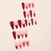 image:imageBABALAL Press On Nails Extra Long Stiletto Fake Nails Black Marble with Gothic Lace amp Y2k Charm Glossy Dark Edgy Glue On Nails for Women and Girls 24PcsANG22601