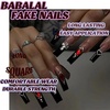 image:imageBABALAL Press On Nails Extra Long Stiletto Fake Nails Black Marble with Gothic Lace amp Y2k Charm Glossy Dark Edgy Glue On Nails for Women and Girls 24PcsANG201