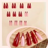 image:imageBABALAL Press On Nails Extra Long Stiletto Fake Nails Black Marble with Gothic Lace amp Y2k Charm Glossy Dark Edgy Glue On Nails for Women and Girls 24PcsANG20410
