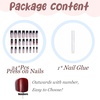 image:imageBABALAL Press On Nails Extra Long Stiletto Fake Nails Black Marble with Gothic Lace amp Y2k Charm Glossy Dark Edgy Glue On Nails for Women and Girls 24PcsANG201