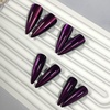 image:imageBABALAL Press On Nails Extra Long Stiletto Fake Nails Black Marble with Gothic Lace amp Y2k Charm Glossy Dark Edgy Glue On Nails for Women and Girls 24PcsANG20413