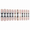 image:imageBABALAL Press On Nails Extra Long Stiletto Fake Nails Black Marble with Gothic Lace amp Y2k Charm Glossy Dark Edgy Glue On Nails for Women and Girls 24PcsANG215