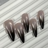 image:imageBABALAL Press On Nails Extra Long Stiletto Fake Nails Black Marble with Gothic Lace amp Y2k Charm Glossy Dark Edgy Glue On Nails for Women and Girls 24PcsANG20415