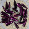 image:imageBABALAL Press On Nails Extra Long Stiletto Fake Nails Black Marble with Gothic Lace amp Y2k Charm Glossy Dark Edgy Glue On Nails for Women and Girls 24PcsANG20413