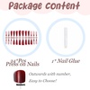 image:imageBABALAL Press On Nails Extra Long Stiletto Fake Nails Black Marble with Gothic Lace amp Y2k Charm Glossy Dark Edgy Glue On Nails for Women and Girls 24PcsANG20410