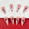 image:imageBABALAL Press On Nails Extra Long Stiletto Fake Nails Green Leopard Print amp Brown Ombre Tortoise Design Glossy Y2k Glue On Nails for Women and Girls 24PcsFNT02white