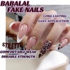 image:imageBABALAL Press On Nails Extra Long Stiletto Fake Nails Green Leopard Print amp Brown Ombre Tortoise Design Glossy Y2k Glue On Nails for Women and Girls 24PcsFNT08leopard