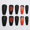 image:imageBABALAL Press On Nails Extra Long Stiletto Fake Nails Green Leopard Print amp Brown Ombre Tortoise Design Glossy Y2k Glue On Nails for Women and Girls 24PcsFNT01black