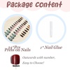 image:imageBABALAL Press On Nails Extra Long Stiletto Fake Nails Green Leopard Print amp Brown Ombre Tortoise Design Glossy Y2k Glue On Nails for Women and Girls 24PcsFNT0101