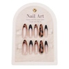 image:imageBABALAL Press On Nails Extra Long Stiletto Fake Nails Green Leopard Print amp Brown Ombre Tortoise Design Glossy Y2k Glue On Nails for Women and Girls 24PcsFNT02tortoise