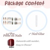 image:imageBABALAL Press On Nails Extra Long Stiletto Fake Nails Green Leopard Print amp Brown Ombre Tortoise Design Glossy Y2k Glue On Nails for Women and Girls 24PcsFNT02green