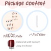 image:imageBABALAL Press On Nails Extra Long Stiletto Fake Nails Green Leopard Print amp Brown Ombre Tortoise Design Glossy Y2k Glue On Nails for Women and Girls 24PcsFNT02brown