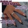 image:imageBABALAL Press On Nails Extra Long Stiletto Fake Nails Green Leopard Print amp Brown Ombre Tortoise Design Glossy Y2k Glue On Nails for Women and Girls 24PcsFNT10black