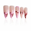 image:imageBABALAL Press On Nails Extra Long Stiletto Fake Nails Green Leopard Print amp Brown Ombre Tortoise Design Glossy Y2k Glue On Nails for Women and Girls 24PcsFNT02cherry