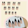 image:imageBABALAL Press On Nails Extra Long Stiletto Fake Nails Green Leopard Print amp Brown Ombre Tortoise Design Glossy Y2k Glue On Nails for Women and Girls 24PcsFNT10black