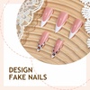 image:imageBABALAL Press On Nails Extra Long Stiletto Fake Nails Green Leopard Print amp Brown Ombre Tortoise Design Glossy Y2k Glue On Nails for Women and Girls 24PcsFNT08leopard