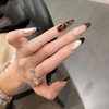 image:imageBABALAL Press On Nails Extra Long Stiletto Fake Nails Green Leopard Print amp Brown Ombre Tortoise Design Glossy Y2k Glue On Nails for Women and Girls 24PcsFNT02tortoise