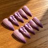 image:imageBABALAL Press On Nails Extra Long Stiletto Fake Nails Green Leopard Print amp Brown Ombre Tortoise Design Glossy Y2k Glue On Nails for Women and Girls 24PcsFNT02purple