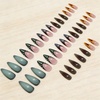 image:imageBABALAL Press On Nails Extra Long Stiletto Fake Nails Green Leopard Print amp Brown Ombre Tortoise Design Glossy Y2k Glue On Nails for Women and Girls 24PcsFNT0101