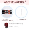 image:imageBABALAL Press On Nails Extra Long Stiletto Fake Nails Green Leopard Print amp Brown Ombre Tortoise Design Glossy Y2k Glue On Nails for Women and Girls 24PcsFNT01black