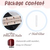 image:imageBABALAL Press On Nails Extra Long Stiletto Fake Nails Green Leopard Print amp Brown Ombre Tortoise Design Glossy Y2k Glue On Nails for Women and Girls 24PcsFNT02tortoise