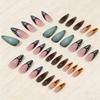 image:imageBABALAL Press On Nails Extra Long Stiletto Fake Nails Green Leopard Print amp Brown Ombre Tortoise Design Glossy Y2k Glue On Nails for Women and Girls 24PcsFNT0101