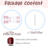 image:imageBABALAL Press On Nails Extra Long Stiletto Fake Nails Hot Pink Blue Cheetah Print with Star Design Glossy Y2K Kawaii Funky Glue On Nails 24Pcs Bright Summer NailsANS20903