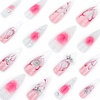image:imageBABALAL Press On Nails Extra Long Stiletto Fake Nails Hot Pink Blue Cheetah Print with Star Design Glossy Y2K Kawaii Funky Glue On Nails 24Pcs Bright Summer NailsANS214