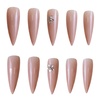 image:imageBABALAL Press On Nails Extra Long Stiletto Fake Nails Hot Pink Blue Cheetah Print with Star Design Glossy Y2K Kawaii Funky Glue On Nails 24Pcs Bright Summer NailsANS20904