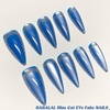 image:imageBABALAL Press On Nails Extra Long Stiletto Fake Nails Hot Pink Blue Cheetah Print with Star Design Glossy Y2K Kawaii Funky Glue On Nails 24Pcs Bright Summer NailsANS20701