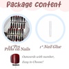 image:imageBABALAL Press On Nails Extra Long Stiletto Fake Nails Hot Pink Blue Cheetah Print with Star Design Glossy Y2K Kawaii Funky Glue On Nails 24Pcs Bright Summer NailsANS20905