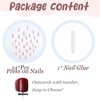 image:imageBABALAL Press On Nails Extra Long Stiletto Fake Nails Hot Pink Blue Cheetah Print with Star Design Glossy Y2K Kawaii Funky Glue On Nails 24Pcs Bright Summer NailsANS20703