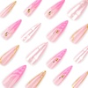 image:imageBABALAL Press On Nails Extra Long Stiletto Fake Nails Hot Pink Blue Cheetah Print with Star Design Glossy Y2K Kawaii Funky Glue On Nails 24Pcs Bright Summer NailsANS217mermaid