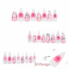 image:imageBABALAL Press On Nails Extra Long Stiletto Fake Nails Hot Pink Blue Cheetah Print with Star Design Glossy Y2K Kawaii Funky Glue On Nails 24Pcs Bright Summer NailsANS214