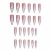 image:imageBABALAL Press On Nails Extra Long Stiletto Fake Nails Hot Pink Blue Cheetah Print with Star Design Glossy Y2K Kawaii Funky Glue On Nails 24Pcs Bright Summer NailsANS223