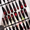 image:imageBABALAL Press On Nails Extra Long Stiletto Fake Nails Hot Pink Blue Cheetah Print with Star Design Glossy Y2K Kawaii Funky Glue On Nails 24Pcs Bright Summer NailsANS20905