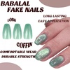 image:imageBABALAL Press On Nails Extra Long Stiletto Fake Nails Hot Pink Blue Cheetah Print with Star Design Glossy Y2K Kawaii Funky Glue On Nails 24Pcs Bright Summer NailsANS226
