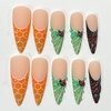 image:imageBABALAL Press On Nails Extra Long Stiletto Fake Nails Hot Pink Blue Cheetah Print with Star Design Glossy Y2K Kawaii Funky Glue On Nails 24Pcs Bright Summer NailsANS20702