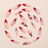image:imageBABALAL Press On Nails Extra Long Stiletto Fake Nails Hot Pink Blue Cheetah Print with Star Design Glossy Y2K Kawaii Funky Glue On Nails 24Pcs Bright Summer NailsANS204bow
